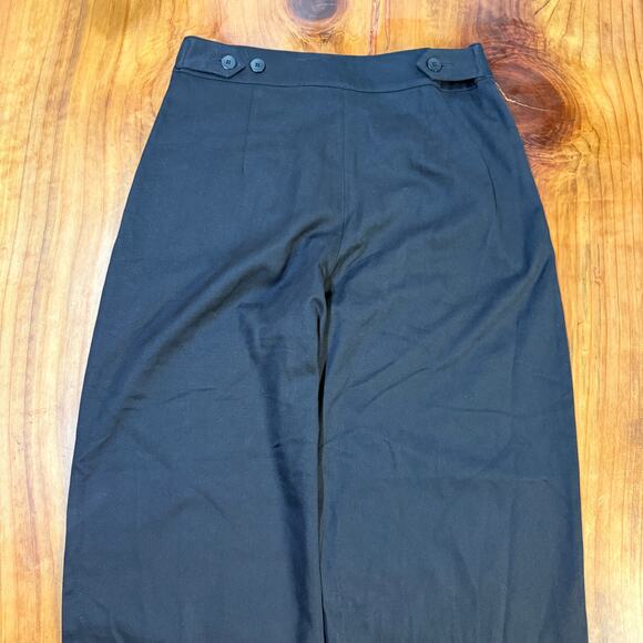 Kowtow Womens Pants Medium High Rise Button Back Wide Pleated Organic Cotton B18 - Picture 7 of 7